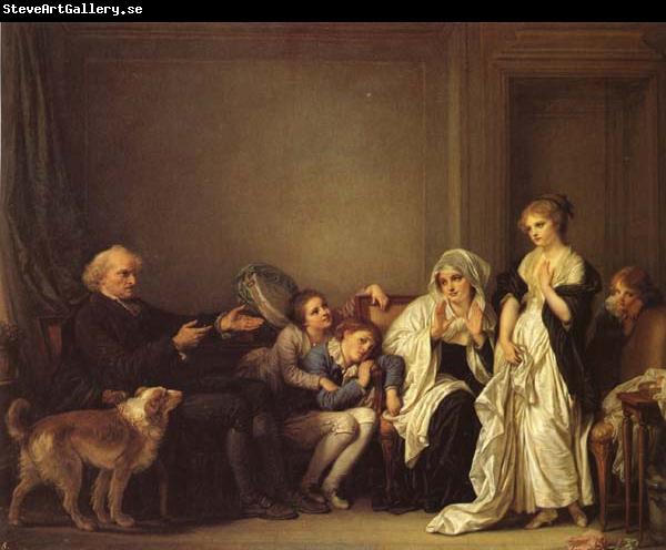 Jean-Baptiste Greuze A Visit to the Priest